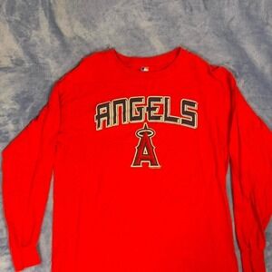 Red Los Angeles Angels long sleeve shirt Size L